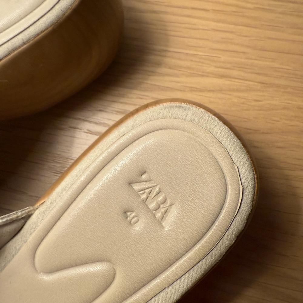 Zara Split Suede Platform Sandals - image 4